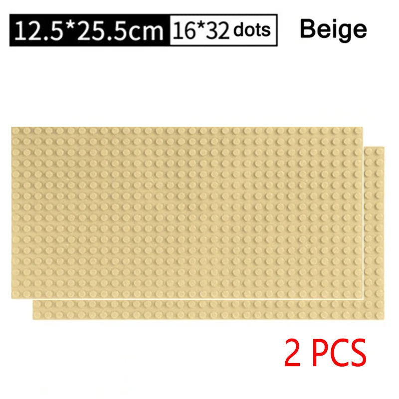 2PCS Classic Baseplates 32x32 16x32 Dots Base Plate MOC Blocks Plastic Building Bricks Assembly Compatible Brand City Friends