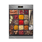 Water Splash Delicious Fruit Printed Dishwasher Sticker Wallpaper Kitchen Waterproof Dishwashing Cabinet Cover Decal Poster