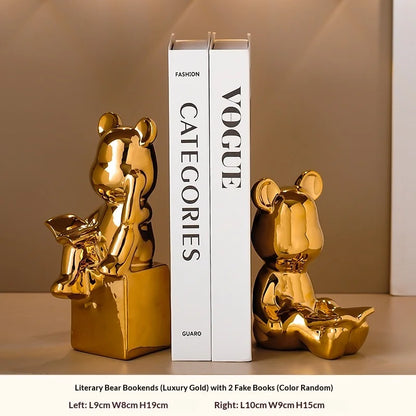 Modern  Ceramic Human Figure Bookends Sculpture Decor Book Holder For Nightstand TV Cabinet Wine Rack Office Desktop Home