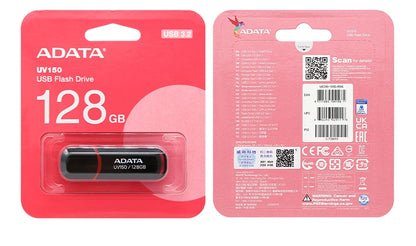 ADATA UV150 USB Flash Drive 16gb 32gb 64gb 128gb 256gb USB3.2 Flash Pen Drive applies to all USB-A Device Pendrive 100% Original