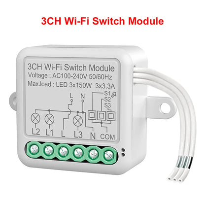 Tuya WiFi Zigbee Smart Switch Module Electrical Switching Breaker 1/2/3/4Gang Lighting Switch Module Mobile APP Control Alexa