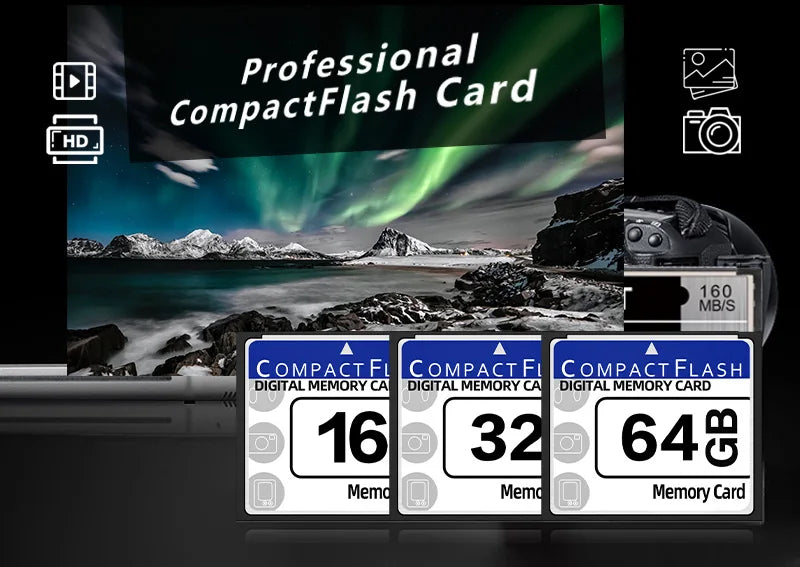 CF Memory Card 64GB 32GB 16GB 8GB Compact Flash Digital Memory Card 4GB 2GB 1GB 512MB High Speed Flash Card For Camera