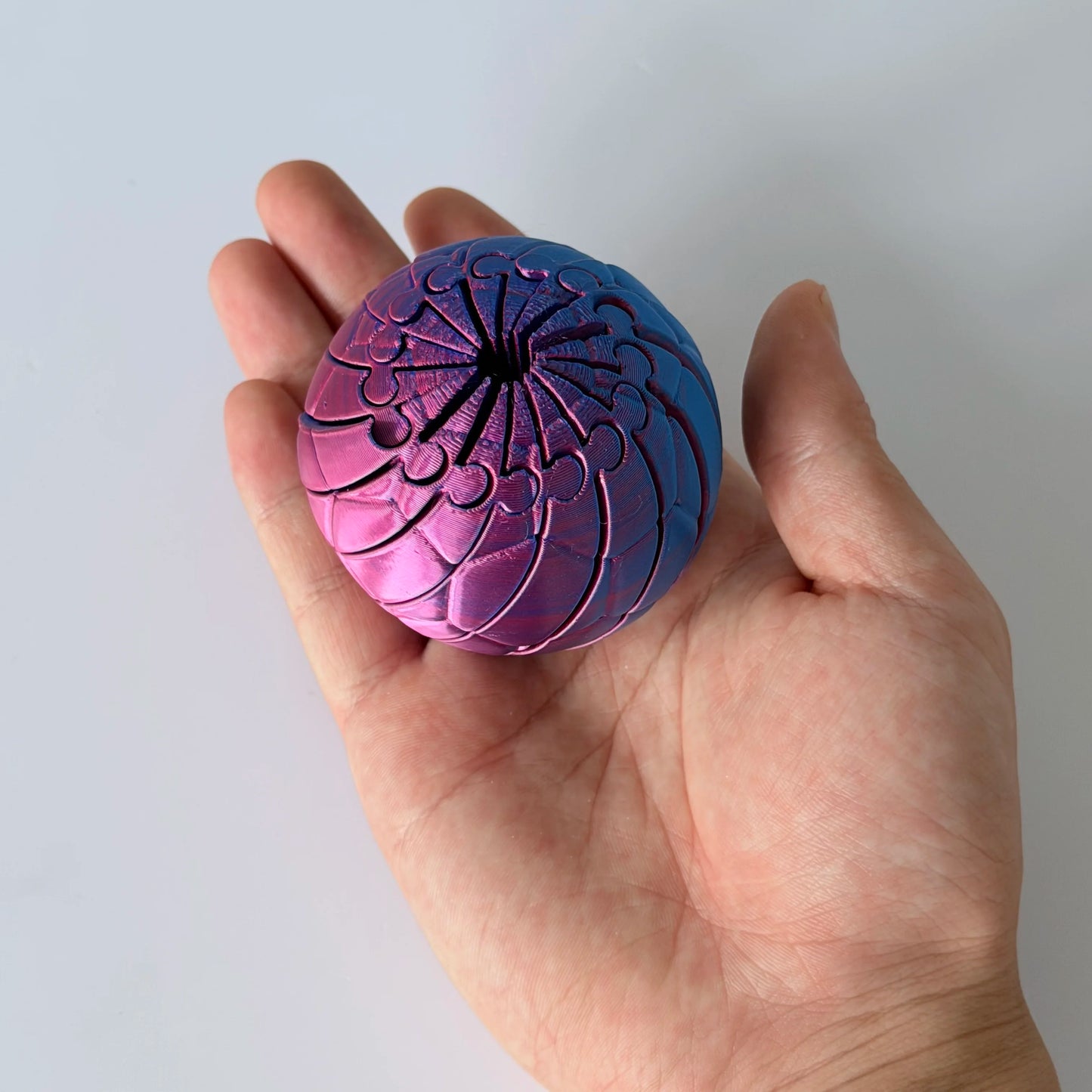 3D Printed Soccer Ball Twisty Fidget Toy, Deformable Football Texture Stress Relief Ornament, Sports Desktop Decor