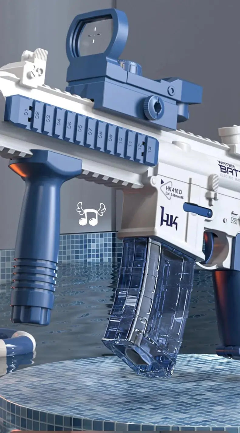 Water Gun Electric M416 Pistol Shooting Lighting Toy Gun Full Automatic Summer Pool Beach Toy For Kids Children Boys Girls Adult