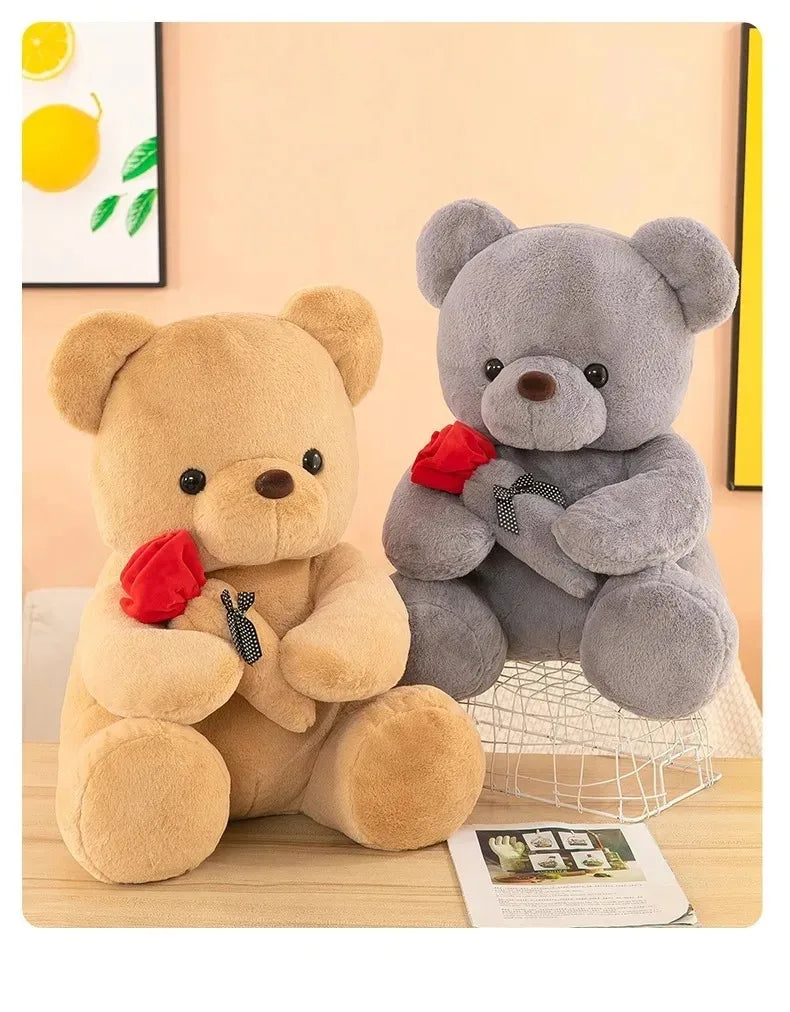 2026  Valentine's Day Roses Cute Teddy Bear Animal Plush Toys For Girls Teddy Bear Dolls Wedding Party Decors