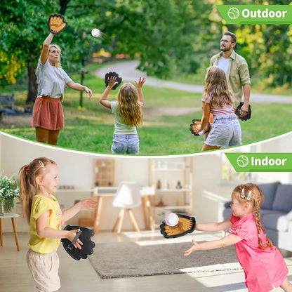 Catch and Toss Ball Game Set Stick Ball Catch Baseball Training Glove for Sports Summer Outdoor Toy Yard Beach Pool Game Gift