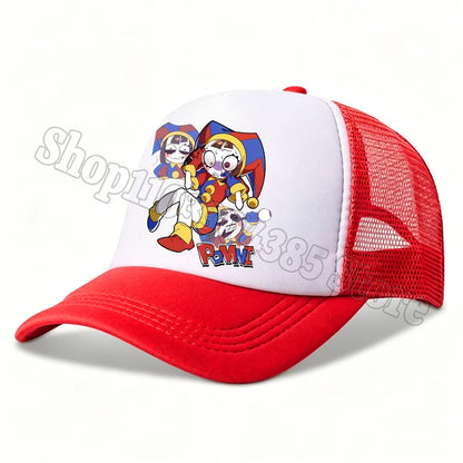The Amazing Digital Circus Baseball Cap Kids Adult Outdoor Sports Sun Hat Summer Breathable Mesh Sunbonnet Kawaii Headgear Gift