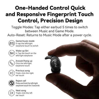 HTC NE76 Sleep Earbuds AI Translator Bluetooth Earphones Mini Invisible Soft Wireless Sleep Aid Headphones In-Ear Headset