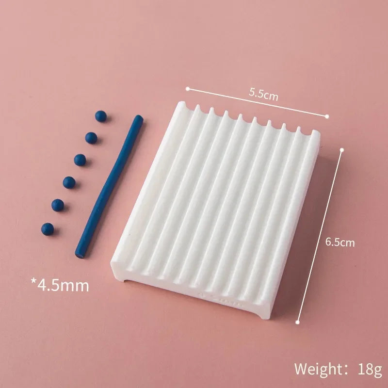 2-in-1 Rubbing Strip Soft Ball Mold Pottery Hand Rolling Shaping Maker for Clay Bead DIY Jewelry Earring Handmade Craft Supplies