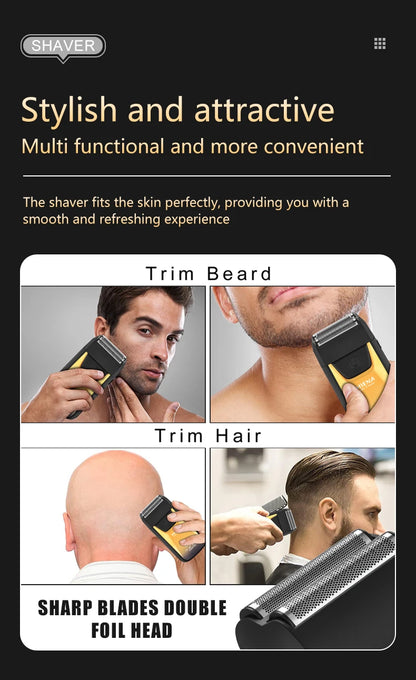 Electric shaver for men beard trimmer shaving home appliance professional barber machines hair cutting machine trimmer for men