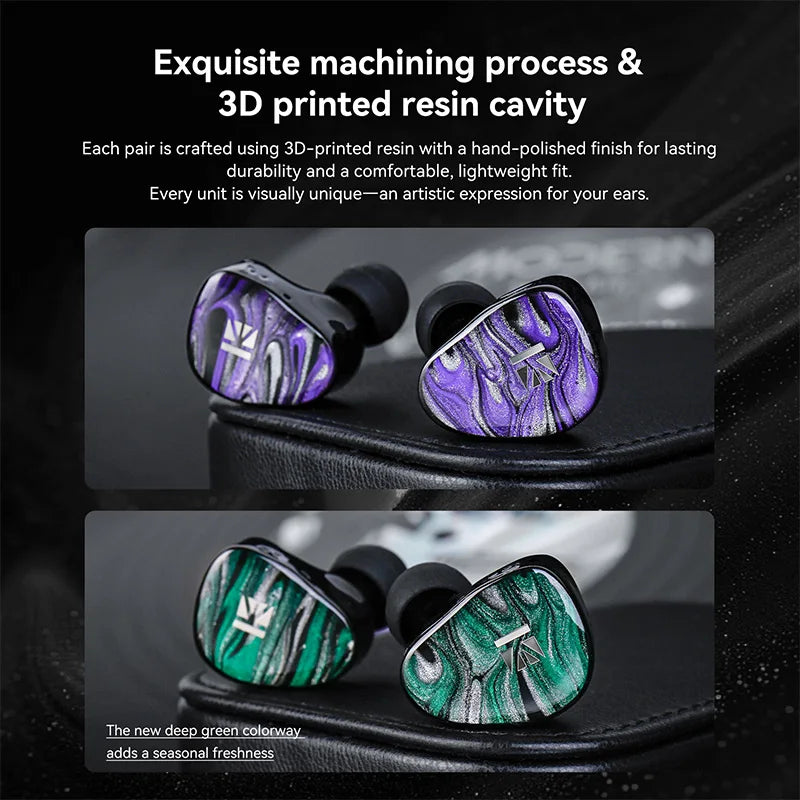 KBEAR Alkaid KB03 1DD+1BA+1Bone Conduction Hybrid IEM HiFi Earphones Beryllium-Coated Dynamic 3D Printed Resin Cavity Wired Headphones for Audiophile & Gaming