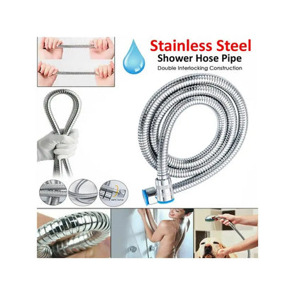 2m Flexible Shower Hose for Handheld Showerhead - Durable Plumbing Tube for Bathroom Use
