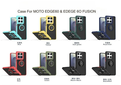 Shockproof Armor Case For Motorola Moto Edge 60 Fusion Edge60 Pro G05 G15 G35 G55 G75 G85 G56 G86 5G Magnetic Holder Ring Cover