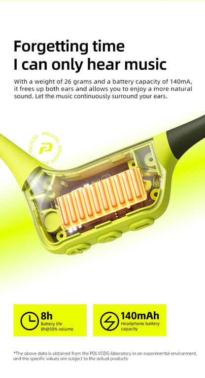 POLVCDG x34 Bone Conduction Swimming Earphones 32GB Memory IPX8 Waterproof Outdoor Trail Running ClimbingRock Climbing Earphones