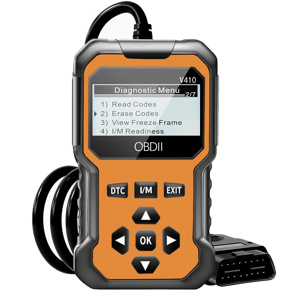 V410 OBD2 Scanner Diagnostic Tool for Cars and Trucks Since 1996+, Data Stream, I/M Readiness, Voltage Test