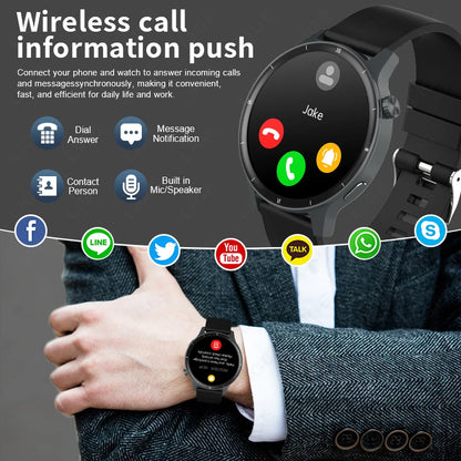 Inteligentny zegarek LIGE dla kobiet i mężczyzn, z połączeniami Bluetooth, sportowa bransoletka fitness, zdrowie kobiet, dynamiczna tarcza 3D, smartwatch damski, nowość 2026