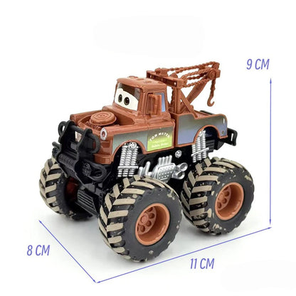 Hot Sale Bandai Pixar Cars Lightning McQueen Mater Mack Uncle Metal Model Racing Car Toys Children's Birthday NEWYEAR Gifts