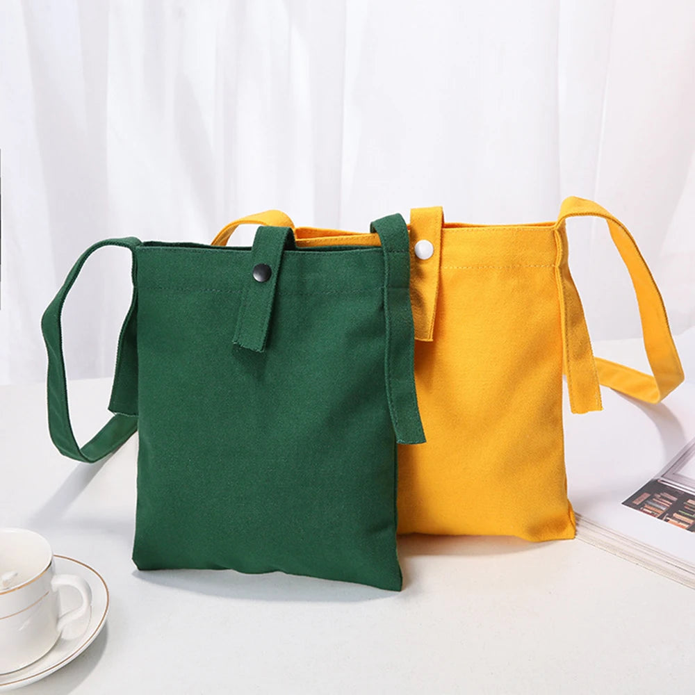 Canvas Cotton bag grocery handbag Foldable Fabric tote bag portable Storage organizer Shopping bag for woman Cloth organizer bag