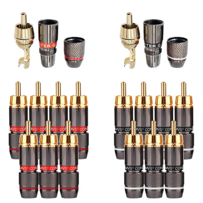 2/4/8Pcs Gold-Plated Musical Sound Plugs RCA Plug Jack Adapter RCA Connector for MIC Audio Video Speaker Cable