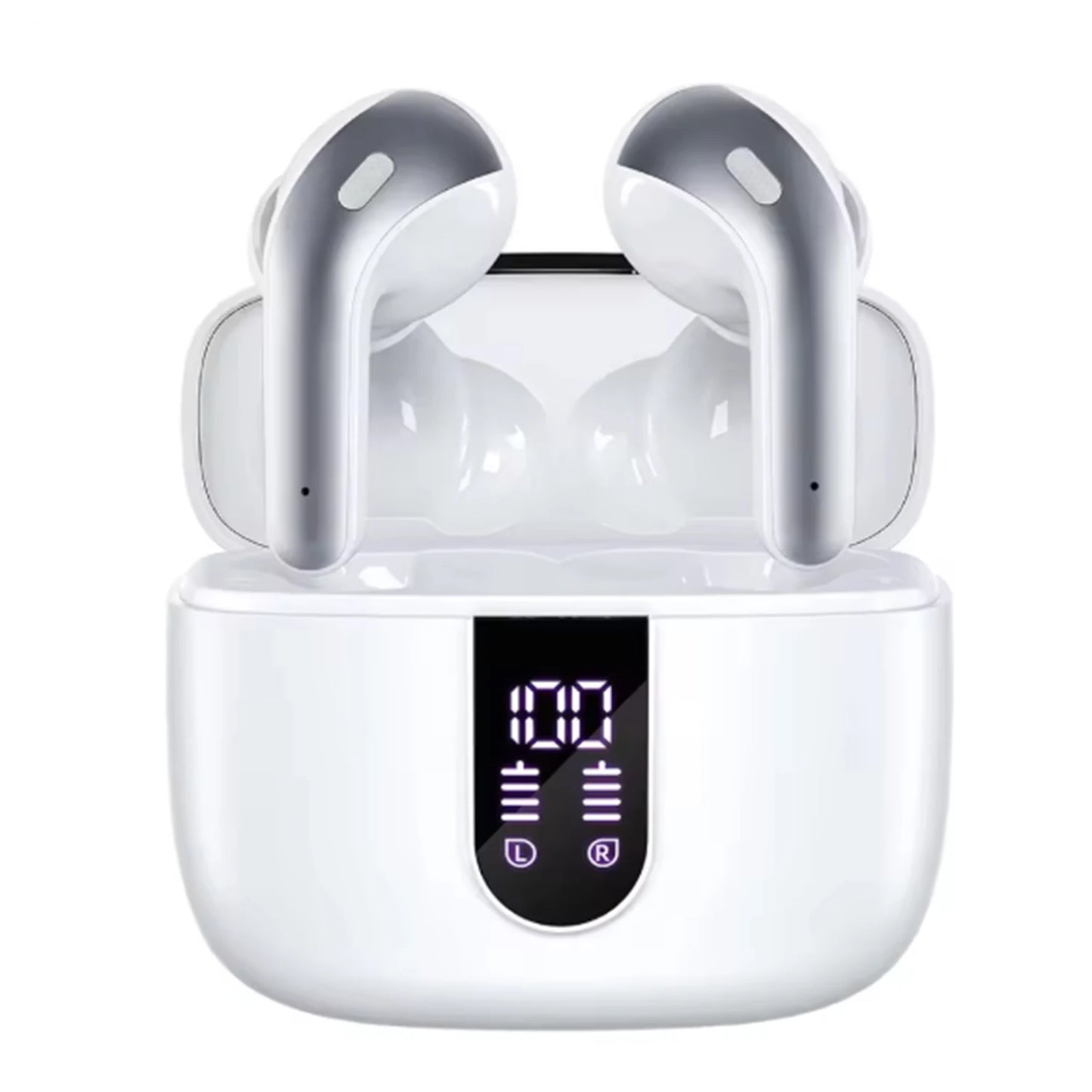 X87 In-Ear Headphones with LED Digital Display HiFi Stereo Earphones Long-lasting Headsets Phones Laptops Widely Compatible