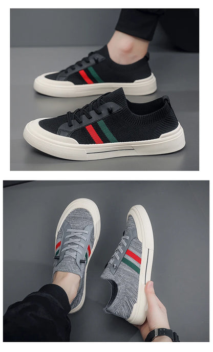 Men's breathable mesh casual shoes  summer lightweight soft soled comfortable outdoor walking shoes youth versatile trendy shoes