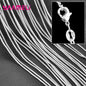 Authentic 5PCS Solid 925 Sterling Silver Jewelry Chains Necklace with Lobster Clasps fit Men Women Pendant 18 Designs 16-30 Inch