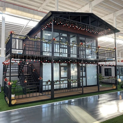 Restaurant 20FT 40 Ft Prefab Steel Prefabricated Sandwich Panel Expandable Living Container House Tiny Homes With Bathroom