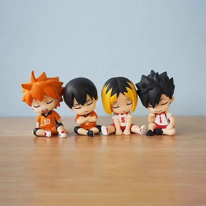Japanese Genuine Gacha Scale Model Haikyuu Shoulder To Shoulder Sitting Figure Shoyo Hinata Tobio Kageyama Action Figure Toys