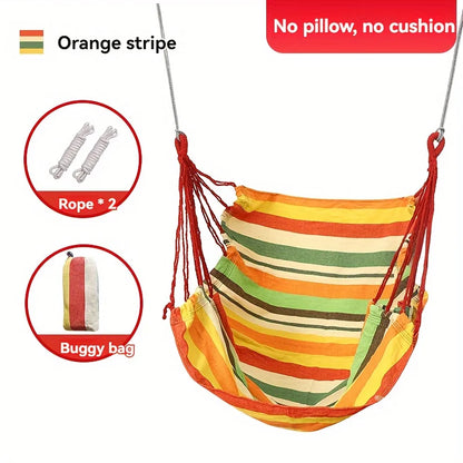 Outdoor Swing Hammock Chair Canvas Leisure Chair No Pillow Or Cushion Dormitory Hammock Swing Rocking Chair(With Storage Bag