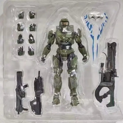 New IN STOCK 18cm Super Soldiers Sierra 117 John Reclaimer Mk Vi 1/12 Scale Action Figure Collect PVC Ornaments Game kids Gifts