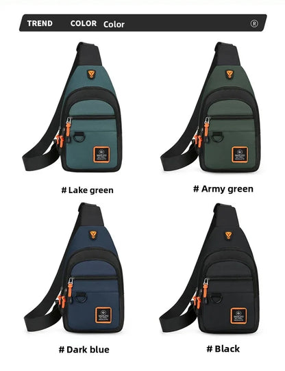 Fashion Men's Chest Bag Handbag Lightweight Oxford Fabric Crossbody Shoulder Bag Stylish Casual Men's Waist Packs Male Chest Bag
