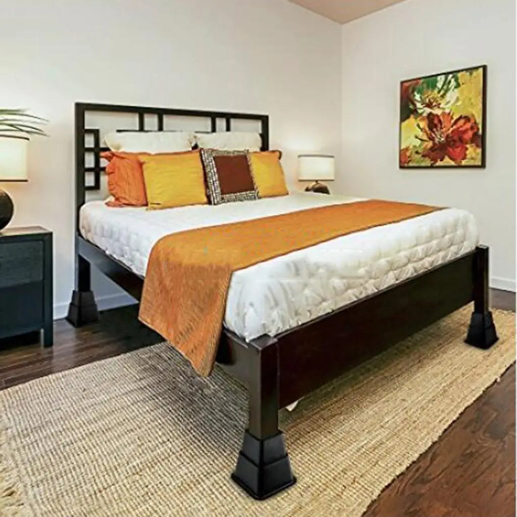 Adjustable Bed Riser Heavy Duty Bed Lifter Furniture Height Enhancer Storage Solution for Full Size Bed Frame