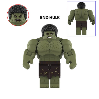 7.5CM Big Size Movable Figure Hulk Lizard Rhino Thing Colossus Hulkbusters Infinity War Model Building Blocks Toys Action Bricks