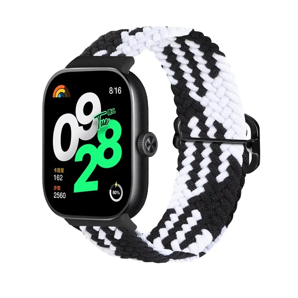 do paska Redmi Watch 4 Akcesoria Regulowany sportowy elastyczny nylonowy pleciony zamienny pasek correa bransoletka Miband 8 pro band