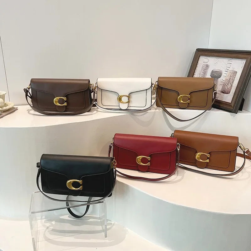 2026 New Niche Solid Color Small Square Bag Premium Texture Simple Versatile Multi-compartment Shoulder Crossbody Bag Fashion