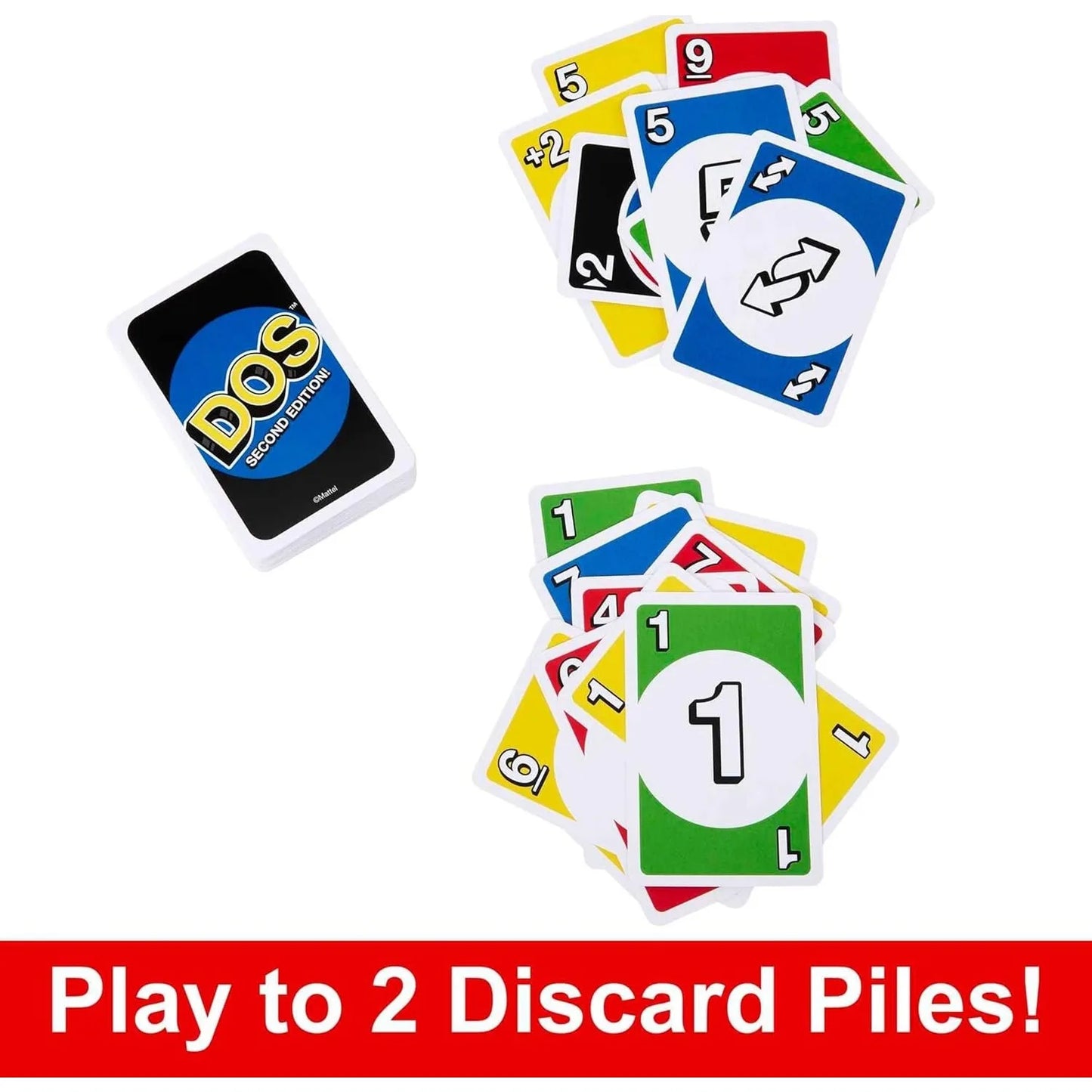 UNO Filp JRV01 Playing Cards Games DOS Family Party Table Playing Card W2085-Mattel Kids Toys Board Games
