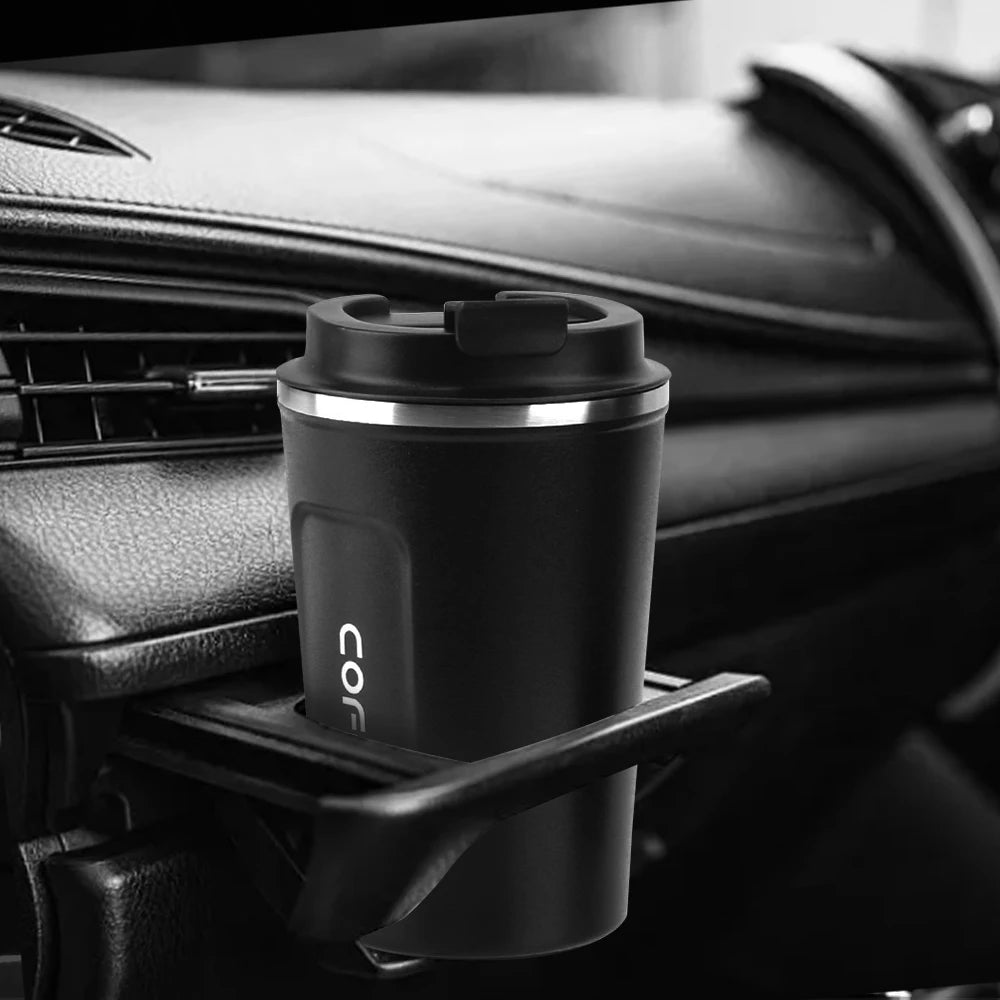 Thermo Cafe Coffee Mug Car Thermos, 380/510ml Leak-Proof Travel Cup for Tea Water Coffee, Double Stainless Steel