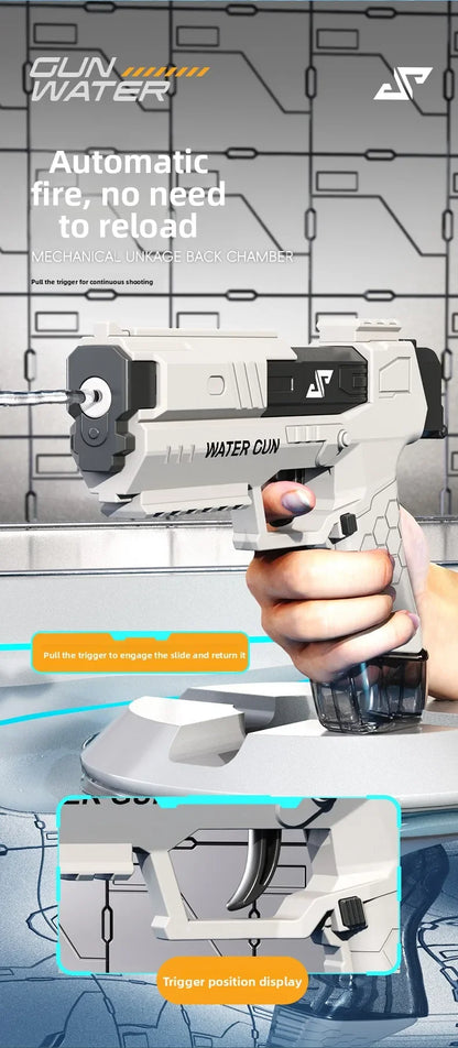 Manual Burst Water Gun for Children High Pressure Non Electric Water Pistol for Kids Summer Outdoor Beach Pool Water Fight Toys