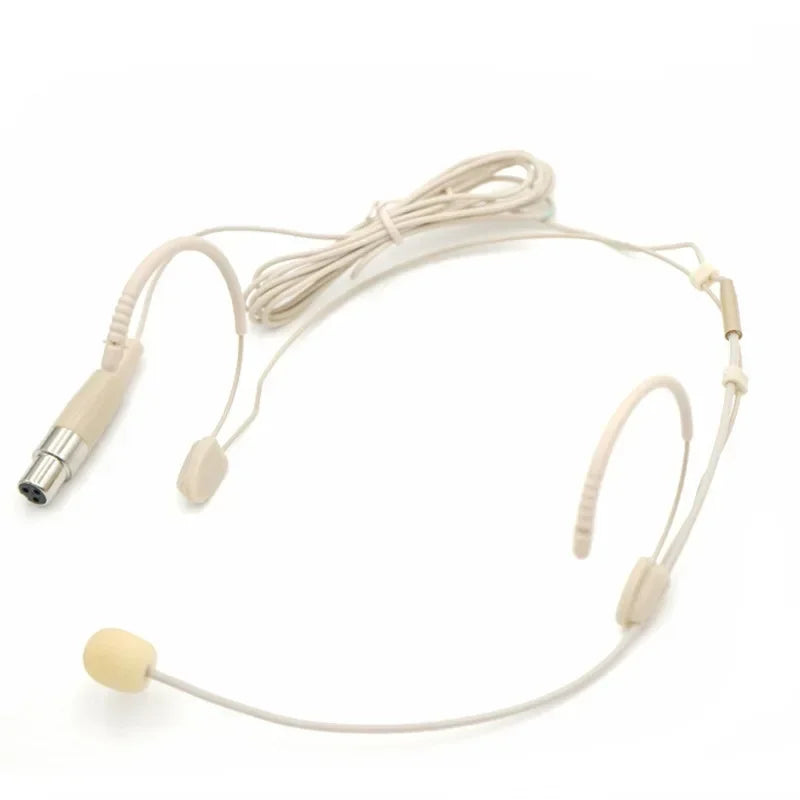 Double Earhook Mic Omnidirectional Headset Microphone For Sennheiser Shure AKG MiPro Audio Technica 4Pin 3Pin TA4F 3.5mm Lock