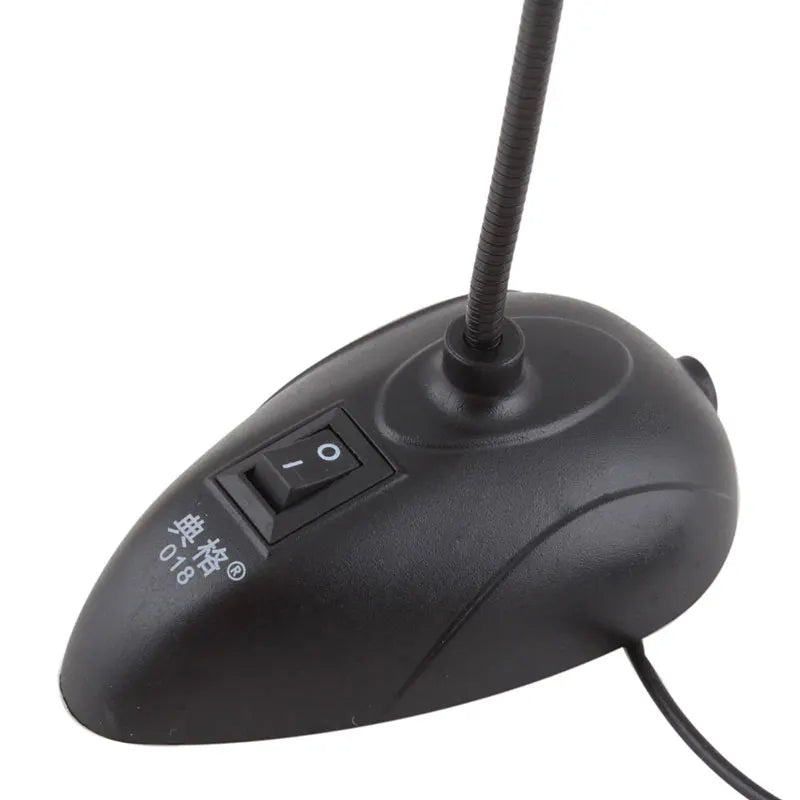 3.5mm Plug Stand Mini Studio Speech Microphone Gooseneck Wired Microphone Flexible for Computer PC Desktop Notebook Accessories