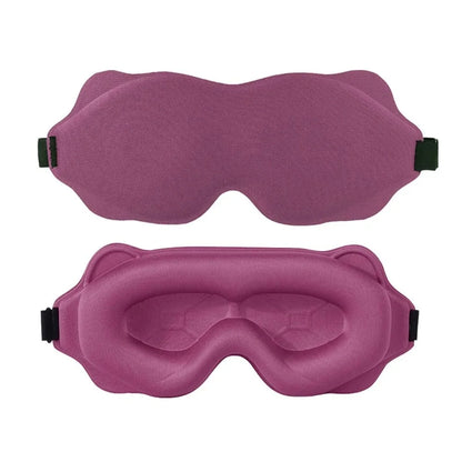 Adjustable 3D Contoured Sleep Mask Breathable Light Blocking Eye Shade Non Pressure Blindfold for Travel Night Sleeping Rest