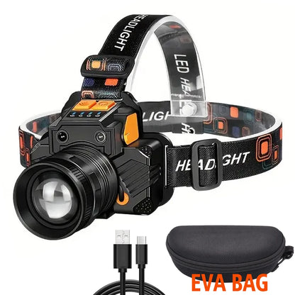 T6 LED Induction Headlamp Rechargeable Powerful Sensor LED Headlight Ultra Bright Head Flashlight For Camping Fishing Working