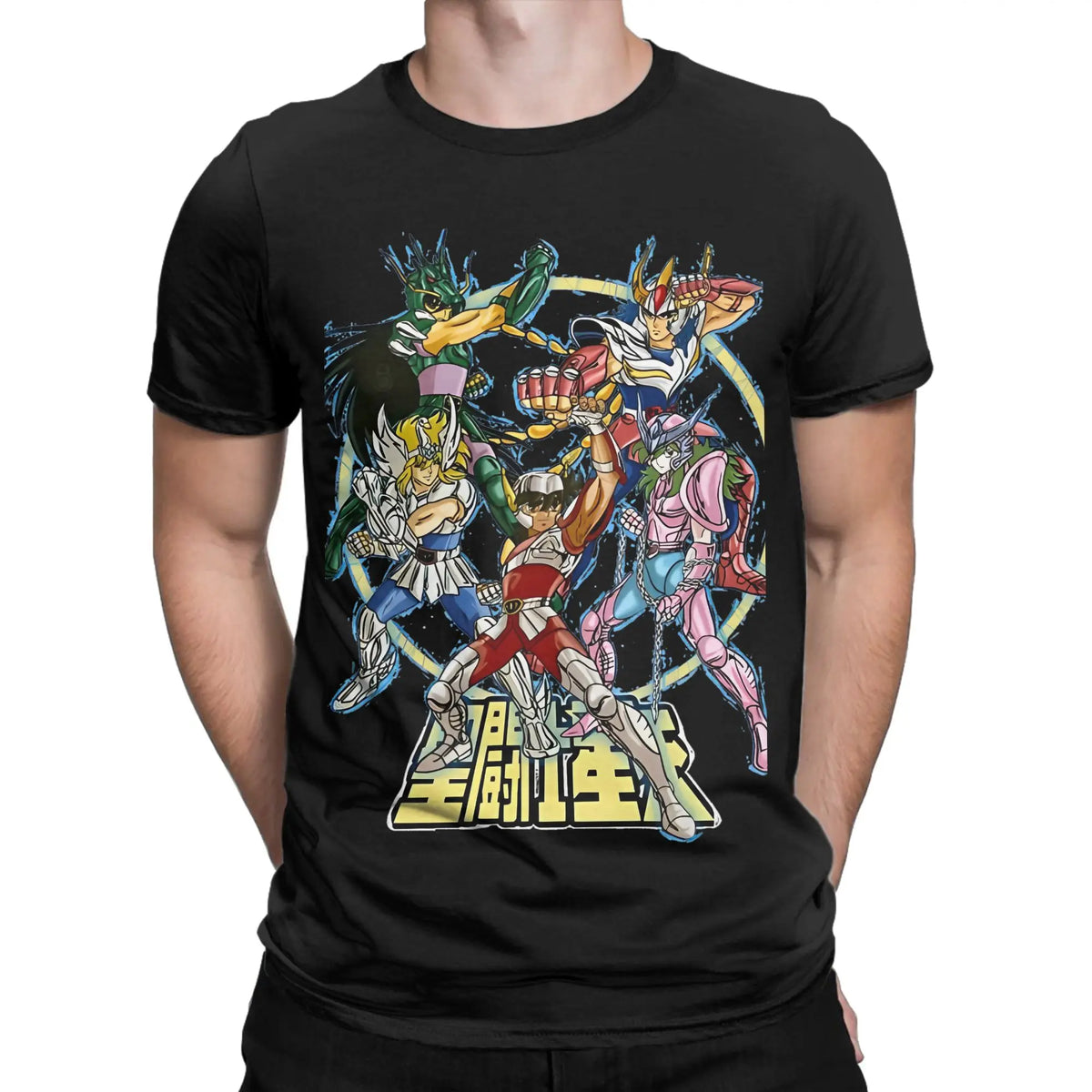 Knights of The Zodiac for Men Women T Shirt Anime Fashion Tee Shirt Short Sleeve Round Neck T-Shirt Cotton Gift Idea Clothes