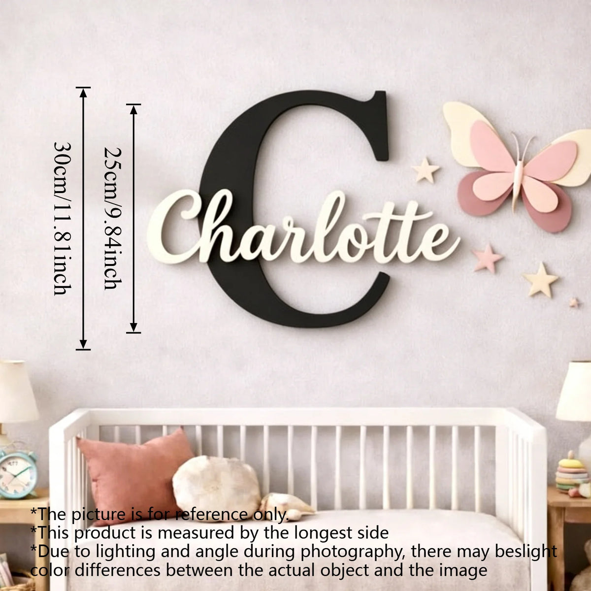 1pc Wooden Double-layer Letter Door Sign, Customized Name/letter,Personalized Children's Room Decoration,Baby Name Sign