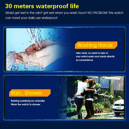 Men Sport Watch Multifunction Military Sports Watch Waterproof Luminous LED Digital Kids Watch Big Dial Student Electronic Watch