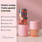 Electric Juicer Portable Dual Cup USB Charging Juice Cup Small Student Household Outdoor Camping High Borosilicate Glass Blender