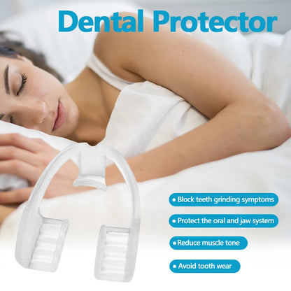 1Pc Silicone Dental Mouth Guard Stop Teeth Grinding Bruxism Eliminate Clenching Sleep Aid For For Sleep Snoring Health Care
