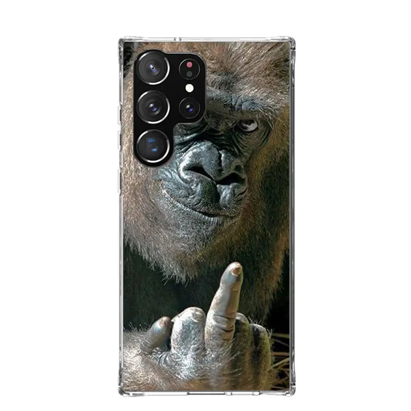 Monkey Memes Phone Case For Samsung Galaxy S26 S25 Edge S24 S23 FE S22 Ultra S21 Plus S20 + Fundas Cover Coque Galaxy S25 S24 S2
