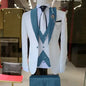 Fashion Style Wedding/Business Men's 3 Pieces Suits Slim Fit Formal Groomsmen Tuxedos Men Suits Jacket+Vest+Trousers for Party