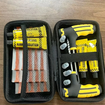 Bike Tire Repair Kit - Bycicle Inner Tube Puncture Patch Kits with Vulcanizing Patches, For Cycling Road Mountain Bicycle